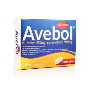 Avebol 500mg+200mg 10 film tableta